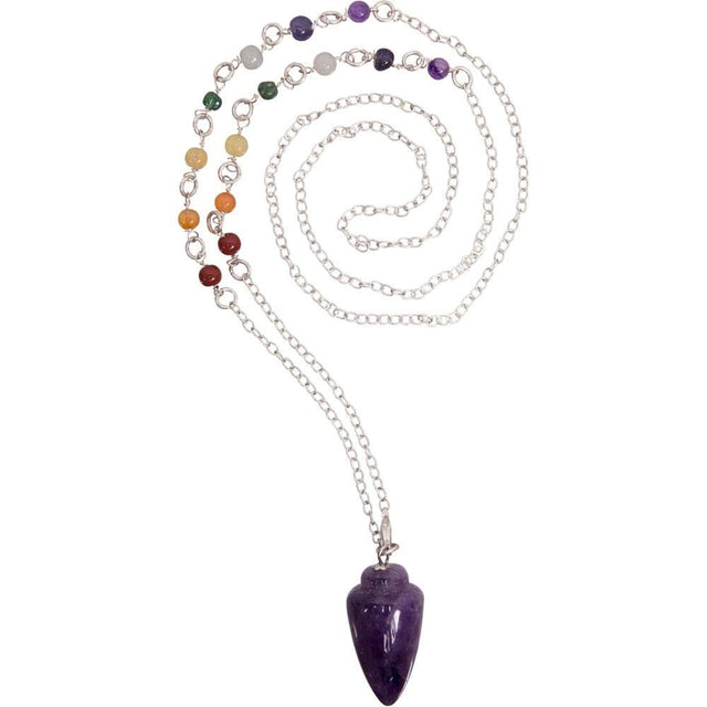 34" Pendulum Necklace - Amethyst - Magick Magick.com