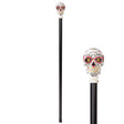 34.25" Day of the Dead Walking Cane - White Skull - Magick Magick.com