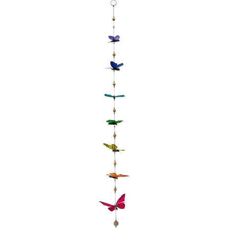 39.5" Feather Butterfly String Mobile - Chakra - Magick Magick.com