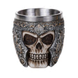 3.25" Stainless Steel Resin Mug - Armoured Skull - Magick Magick.com