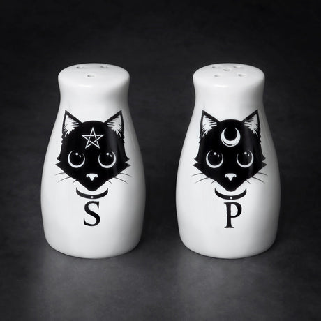 3.4" Black Cats: Salt & Pepper Shaker Set - Magick Magick.com