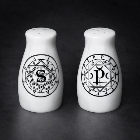 3.4" 'S' & 'P' Alchemy Salt & Pepper Set - Magick Magick.com