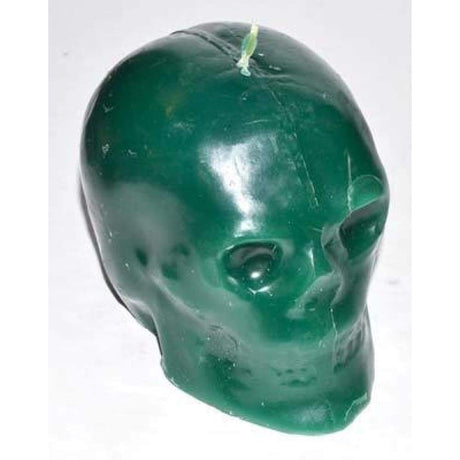 3.5" Skull Candle - Green - Magick Magick.com