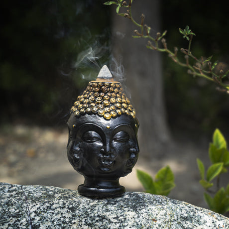 3.75" Four Face Buddha Backflow Burner - Magick Magick.com