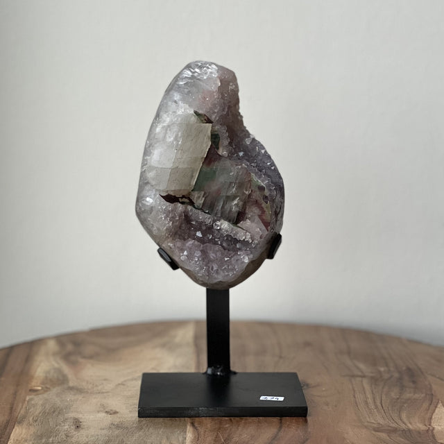 3.86 lb Amethyst Polished Geode on Metal Stand - Magick Magick.com