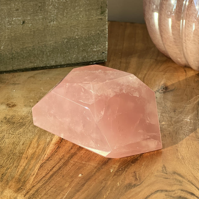 4-5" Rose Quartz Multiface Polygon Free Shape - Magick Magick.com