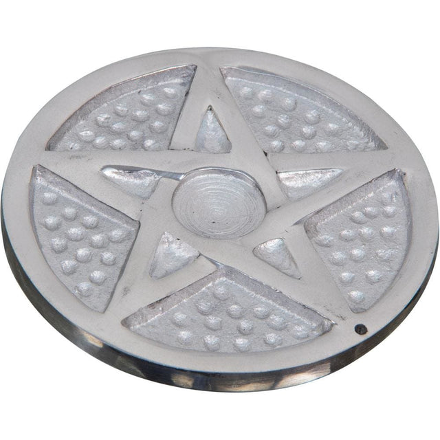 4" Aluminum Incense Holder - Pentacle - Magick Magick.com