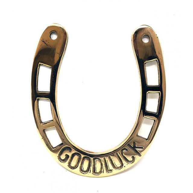 4" Brass Good Luck Horseshoe - Magick Magick.com