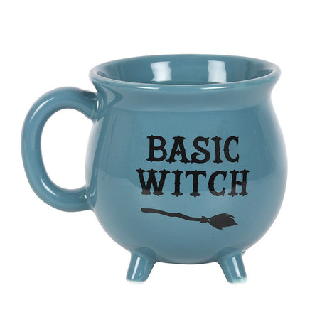 4" Ceramic Cauldron Mug - Basic Witch Blue - Magick Magick.com