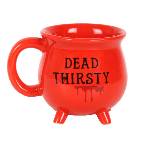 4" Ceramic Cauldron Mug - Dead Thirsty Red - Magick Magick.com