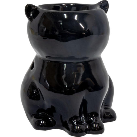 4" Ceramic Oil Burner - Black Cat - Magick Magick.com