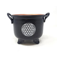 4" Flower of Life Metal Cauldron - Magick Magick.com