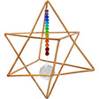 4" Hanging Copper 8" Merkaba Energizer with Chakra Crystals - Magick Magick.com