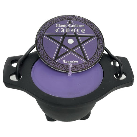 4" Magic Cauldron Candle - Lavender - Magick Magick.com