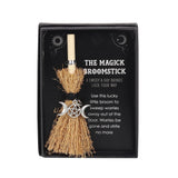 4" Mini Magick Broomstick - Triple Moon - Magick Magick.com