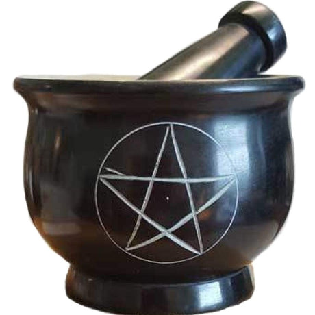4" Pentagram Mortar and Pestle Set - Magick Magick.com