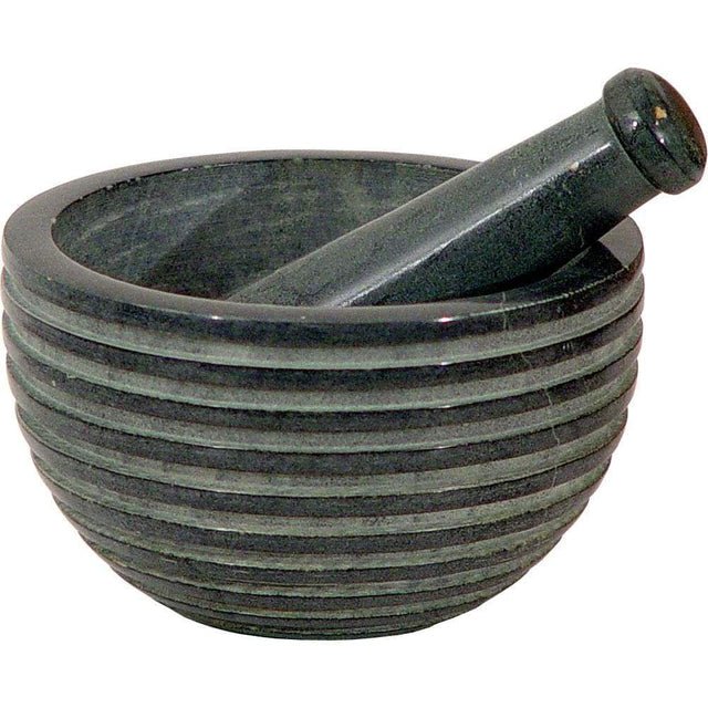 4" Soapstone Mortar & Pestle - Zen Grey - Magick Magick.com