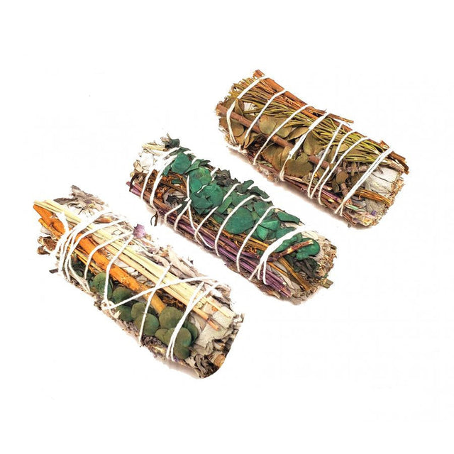 4" White Sage with 7 Herbs Mix Smudge Stick - Magick Magick.com