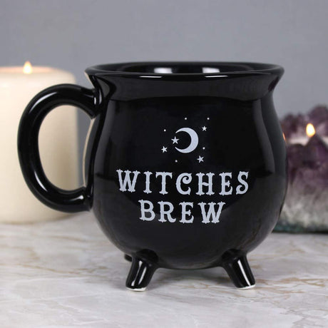 4" Witches Brew Black Ceramic Cauldron Mug - Magick Magick.com