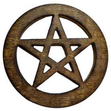 4" Wooden Pentagram Altar Tile - Magick Magick.com