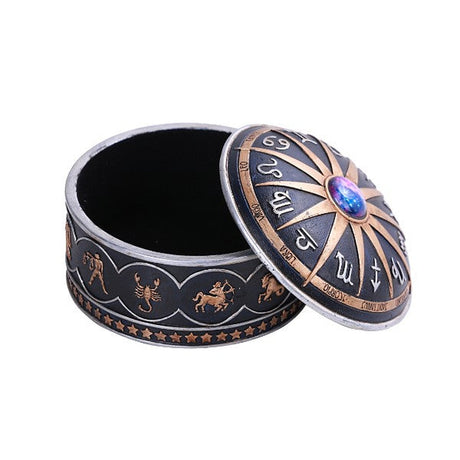 4" Zodiac Horoscope Trinket Jewelry Resin Box - Magick Magick.com