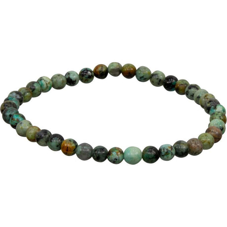 4 mm Elastic Bracelet Round Beads - African Turquoise - Magick Magick.com
