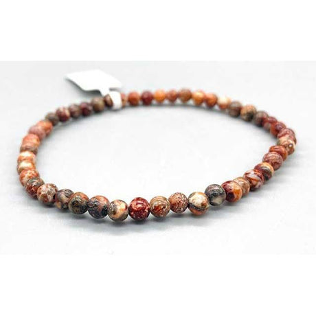 4 mm Elastic Bracelet Round Beads - Brecciated Jasper - Magick Magick.com