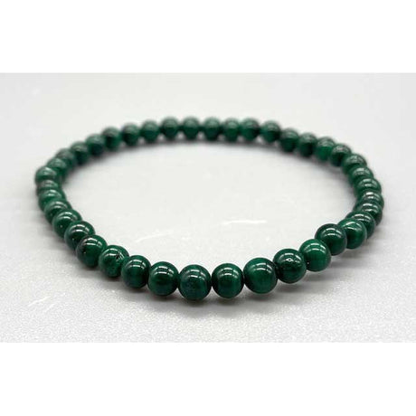 4 mm Elastic Bracelet Round Beads - Malachite (Genuine) - Magick Magick.com
