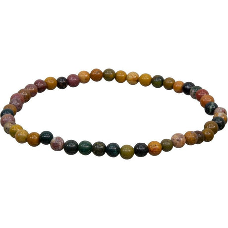 4 mm Elastic Bracelet Round Beads - Ocean Jasper - Magick Magick.com