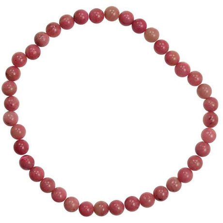 4 mm Elastic Bracelet Round Beads - Rhodonite - Magick Magick.com