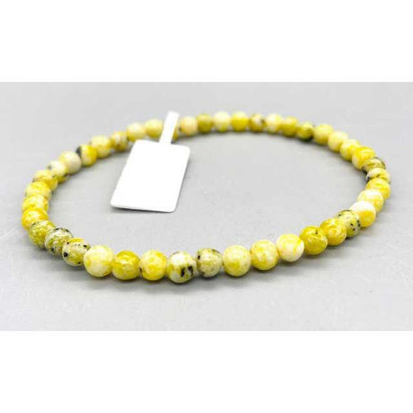 4 mm Elastic Bracelet Round Beads - Yellow Turquoise - Magick Magick.com