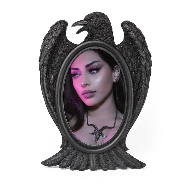 4" x 6" Black Raven Photo Frame - Magick Magick.com