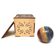 40-55 mm Seven Chakra Gemstone Sphere with Wooden Box - Magick Magick.com