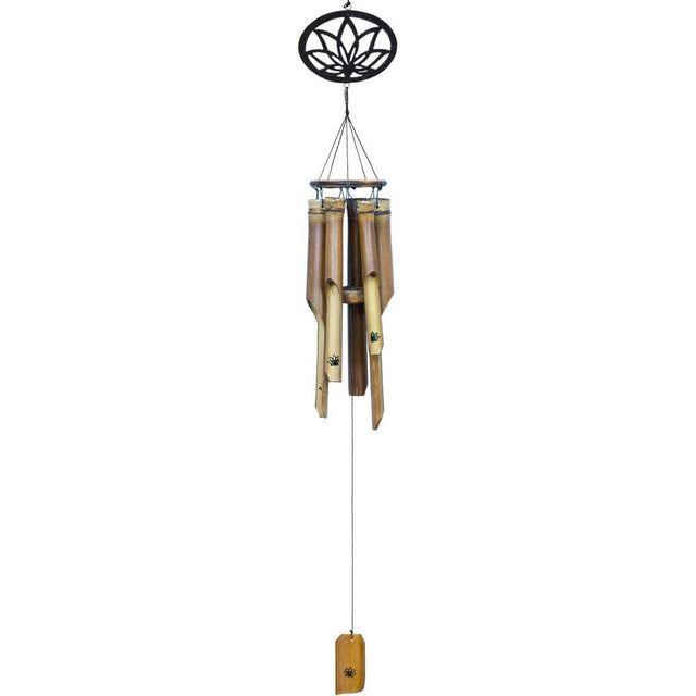 40.5" Bamboo Wind Chime - Lotus - Magick Magick.com