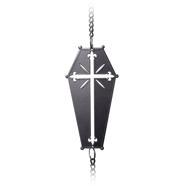 42" Coffin & Cross Hanging Decoration - Magick Magick.com