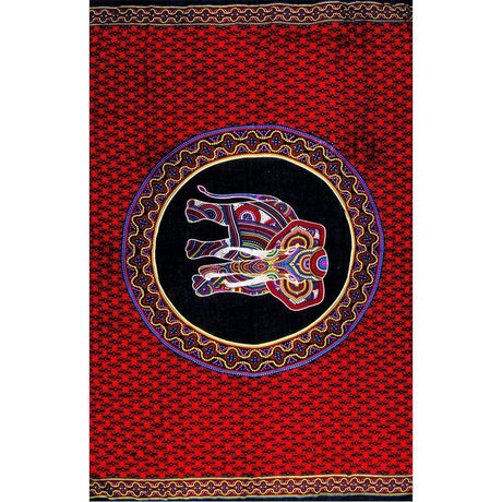 45" x 62" Rayon Sarong - Tribal Elephant - Red - Magick Magick.com