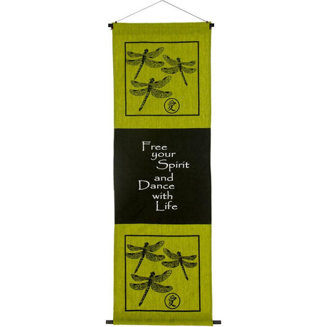 48" Cotton Inspirational Banner - Dragonfly - Magick Magick.com