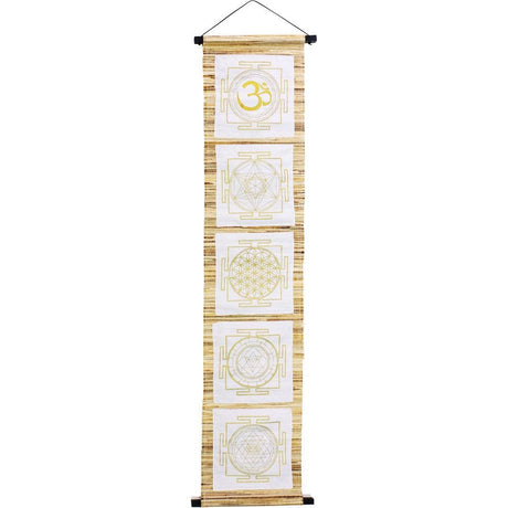 48" Seagrass Inspirational Banner - Sacred Symbols - Magick Magick.com