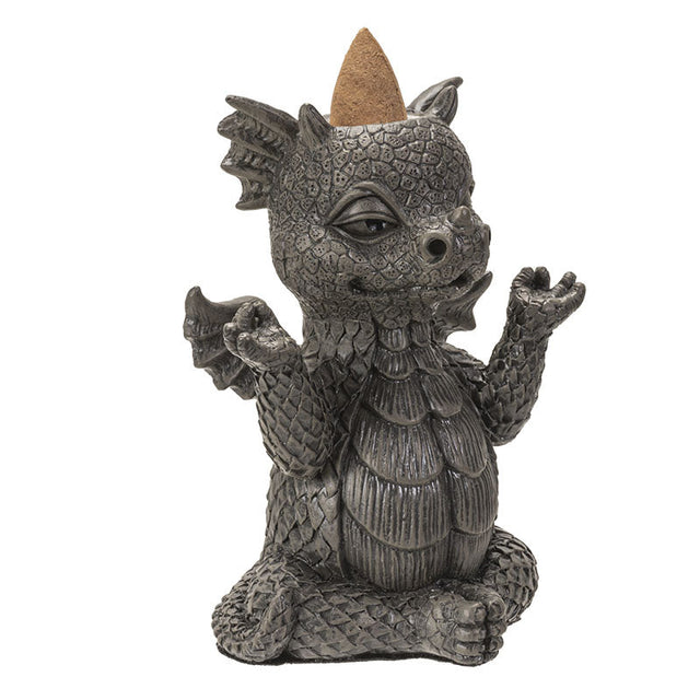 4.25" Dragon Yoga Backflow Incense Burner - Magick Magick.com