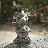 4.25" Dragon Yoga Backflow Incense Burner - Magick Magick.com