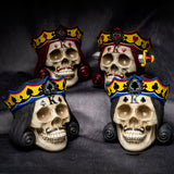 4.25" Skeleton Statue - King Suite Skulls (Set of 4) - Magick Magick.com