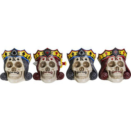 4.25" Skeleton Statue - King Suite Skulls (Set of 4) - Magick Magick.com