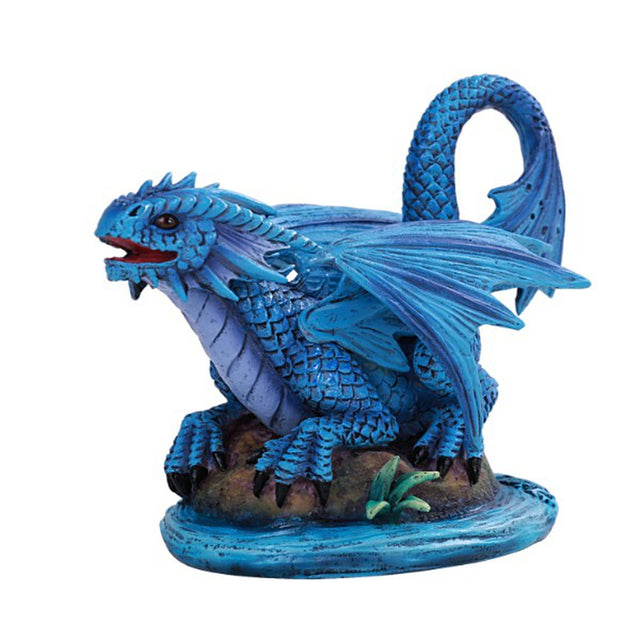 4.5" Anne Stokes Dragon Statue - Water Dragon Wyrmling - Magick Magick.com