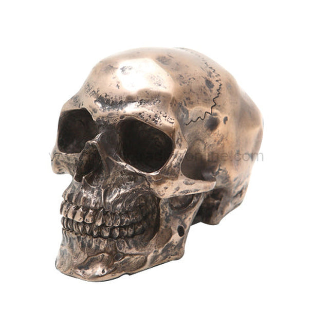 4.5" Bronze Skull Statue - Magick Magick.com