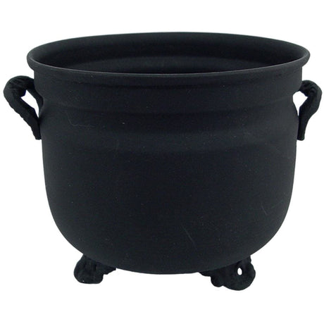 4.5" Metal Cauldron - Black Plain with Sand Bag - Magick Magick.com