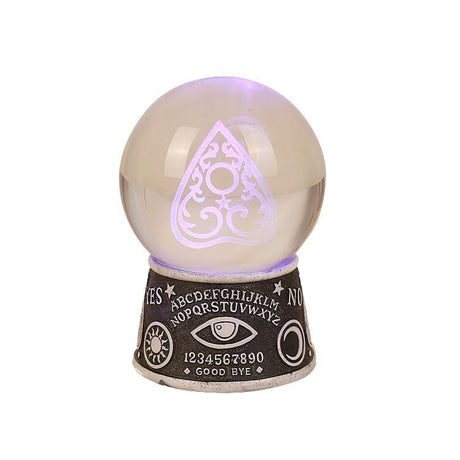 4.5" Ouija LED Engraved 3D Planchette Glazing Ball - Magick Magick.com