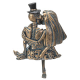 4.5" Skeleton Statue - Love Never Dies Kissing Sitter - Magick Magick.com