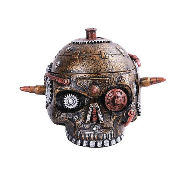 4.5" Steampunk Bullet Skull Display Box - Magick Magick.com