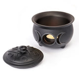 4.5" Triple Moon Cauldron Pot - Magick Magick.com