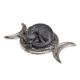 4.6" Triple Moon Black Cat Table Ornament - Magick Magick.com